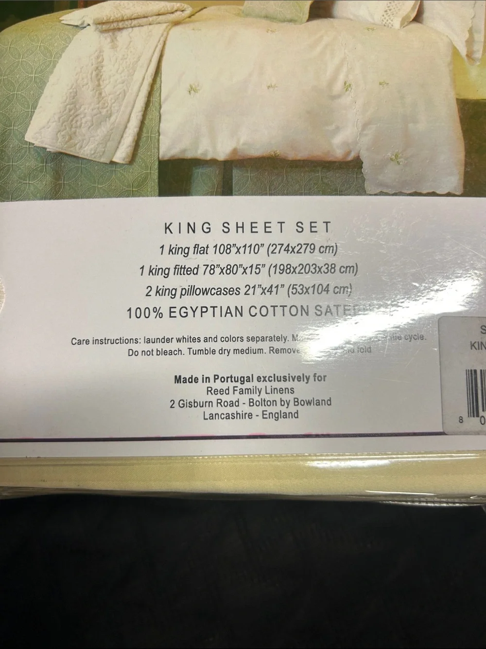Reed Family Linens king sheet